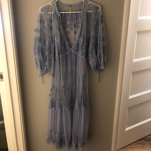 FREE PEOPLE MAXI BLUE DRESS